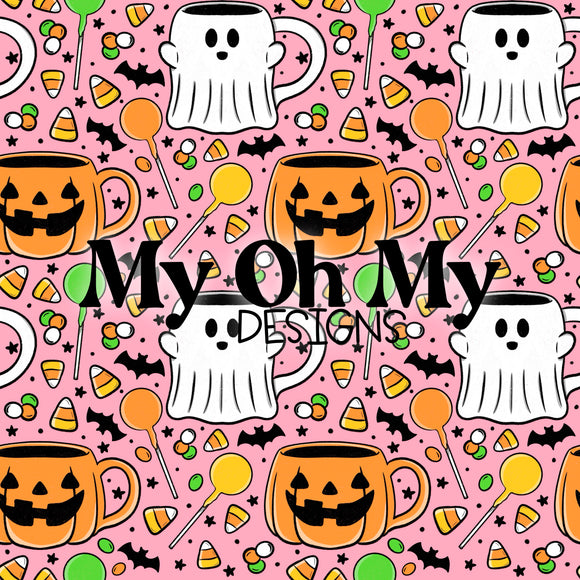 Halloween mugs, cups, candy, cake pop - Seamless File