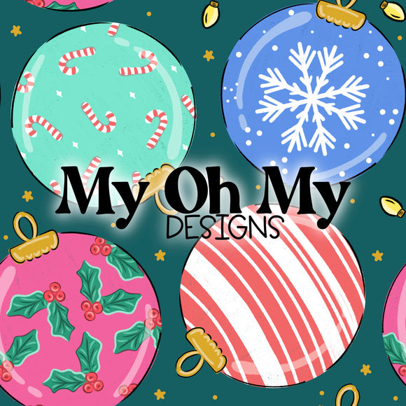 Christmas Ornaments, Winter - Seamless File