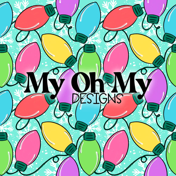 Christmas lights, Winter - Seamless File