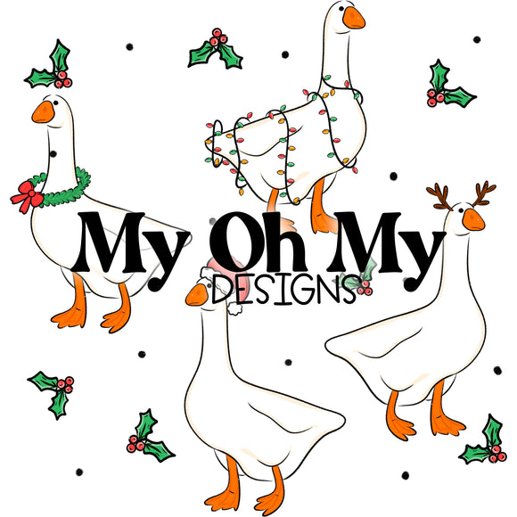 Christmas goose, geese, winter - PNG File