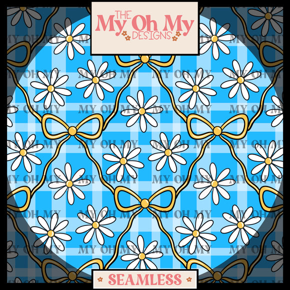 Bows, flowers - Seamless File