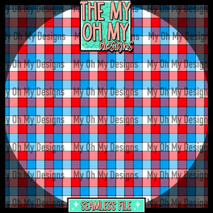 4th of July plaid, squares - Seamless File