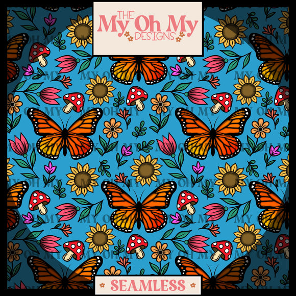 Flowers Butterfly, Floral, butterflies - Seamless File
