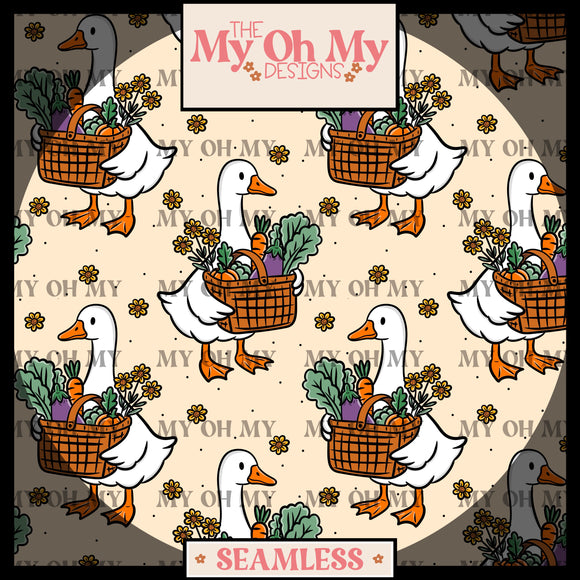 Farmers Market, Flowers, Goose - Seamless File