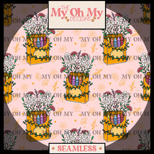 Flowers, Crayon Box, Floral - Seamless File