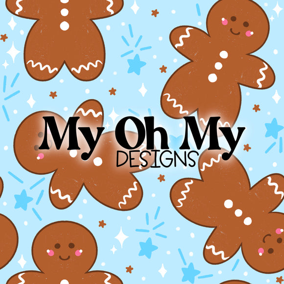 Gingerbread man cookie, Christmas, Winter - Seamless File