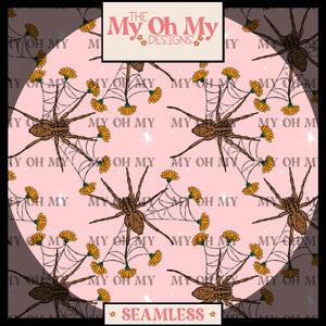 Spider, web, flowers - Seamless File