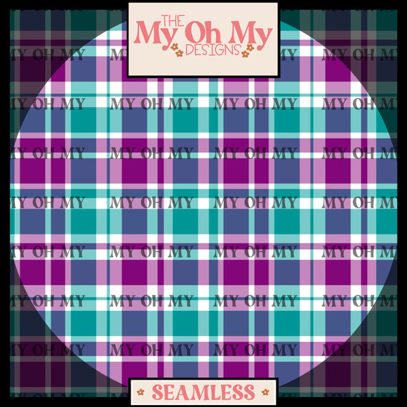 Mental health, Suicide Awareness Month color plaid  -Seamless File