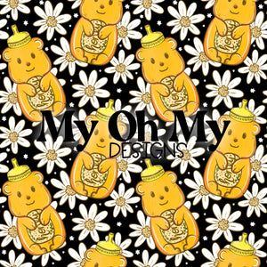 Honey Jar, Bear, Flowers, floral - Seamless File