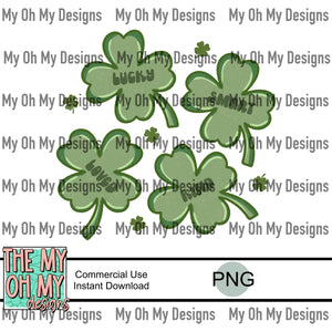 Affirmation Clovers, St. Patrick’s Day - Seamless File