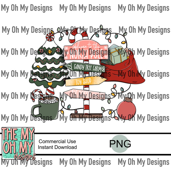 Welcome to the North Pole, Christmas - PNG File