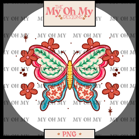 Butterfly, flowers, floral, butterflies - PNG File