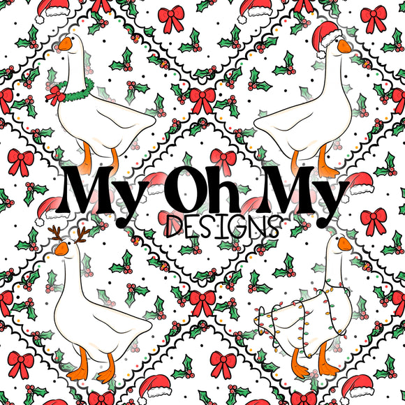 Christmas goose, geese, winter - Seamless File