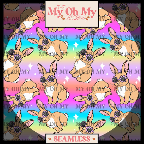 Bunny, rabbit, sunglasses - Seamless file