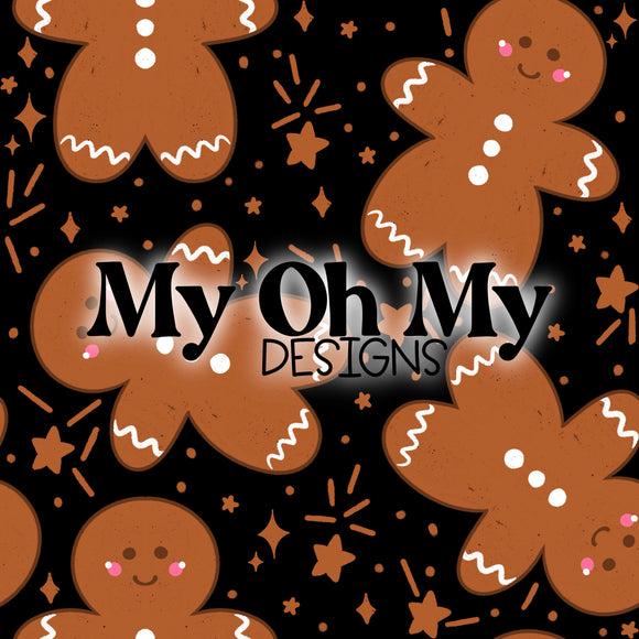 Gingerbread man cookie, Christmas, Winter - Seamless File