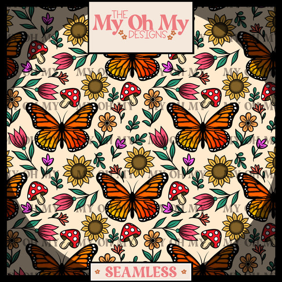 Flowers Butterfly, Floral, butterflies - Seamless File