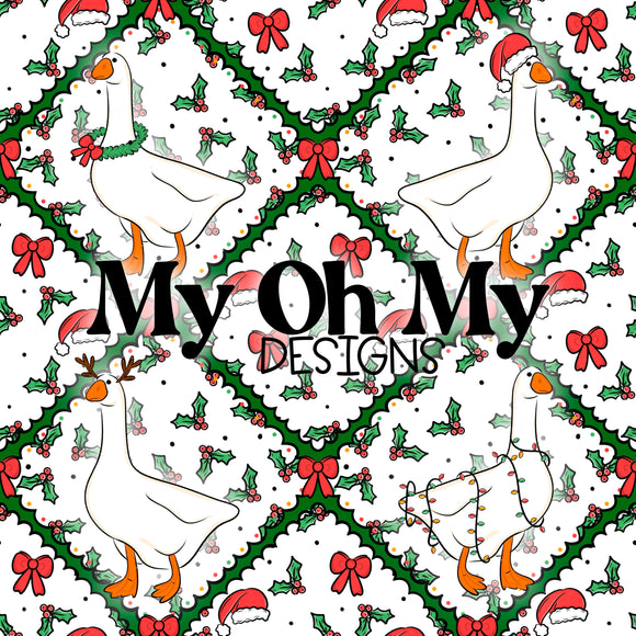 Christmas goose, geese, winter - Seamless File