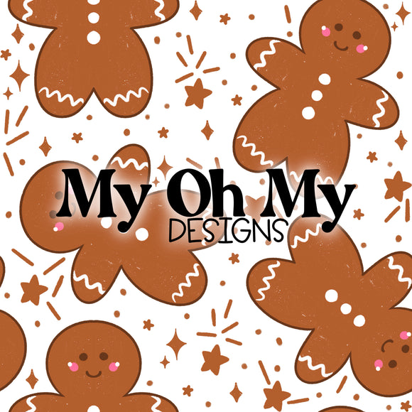 Gingerbread man cookie, Christmas, Winter - Seamless File