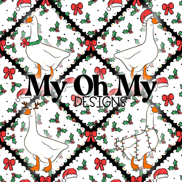 Christmas goose, geese, winter - Seamless File