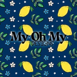 Lemon, Flowers - Seamless File
