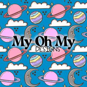 Moon, Planets, Clouds, Stars, Celestial - Seamless File