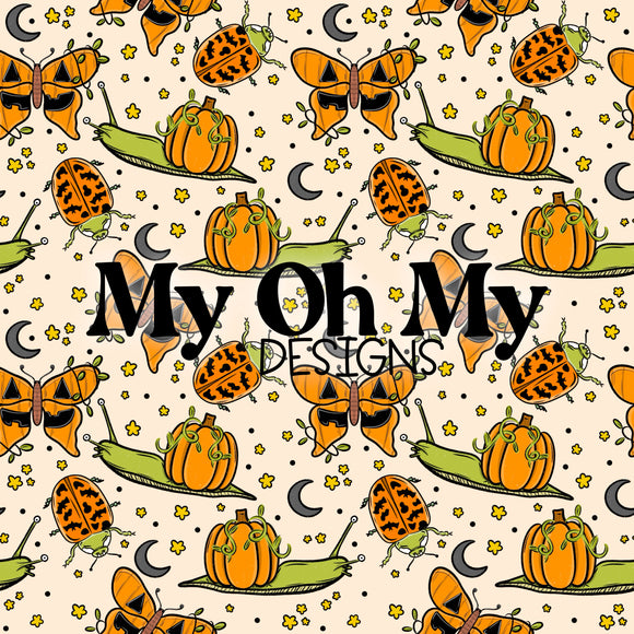 Halloween, bugs, insects - Seamless File