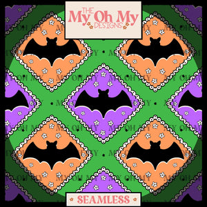 Bats, Stamps, Halloween, fall - Seamless file