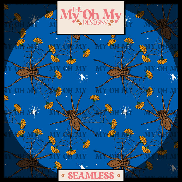 Spider, web, flowers - Seamless File