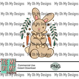 Snuggle Bunny, Easter - PNG File