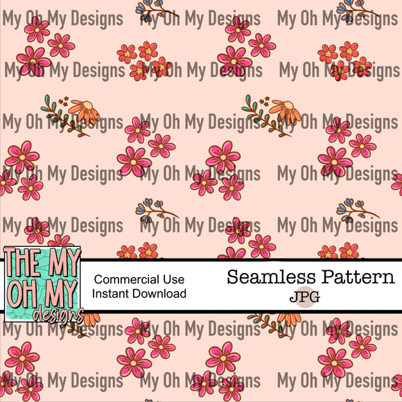 Floral, flowers - Seamless File