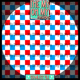 Red White Blue, Checkerboard, 4th of July - Seamless File