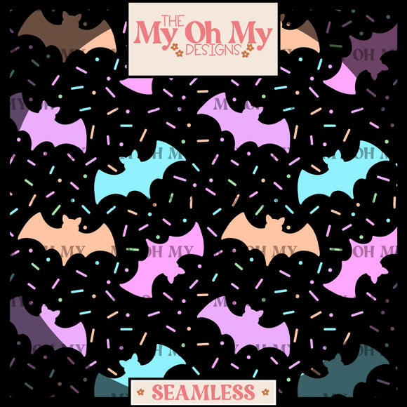 Bats, sprinkles, Halloween, fall - Seamless file
