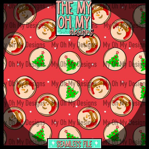 Christmas Cookies, winter - Seamless File