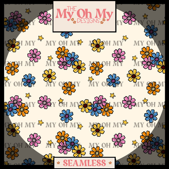 Flowers, Floral - Seamless file
