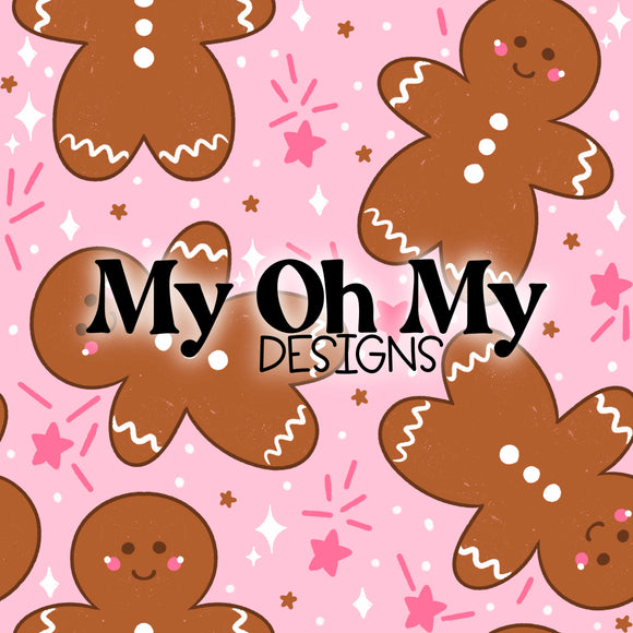 Gingerbread man cookie, Christmas, Winter - Seamless File