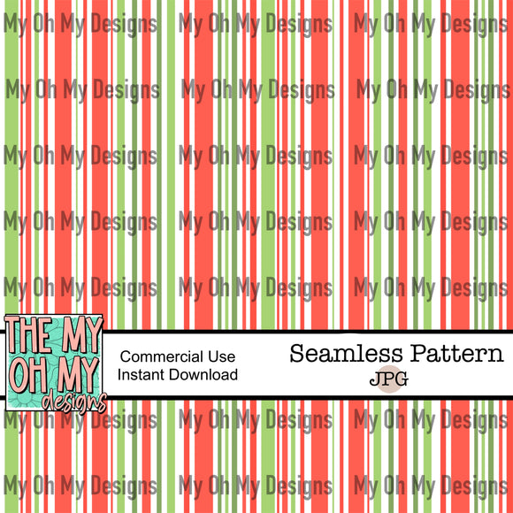 Christmas Stripes, winter, red and green - Seamless File