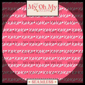 XOXO, Valentines Day, Hearts - Seamless File