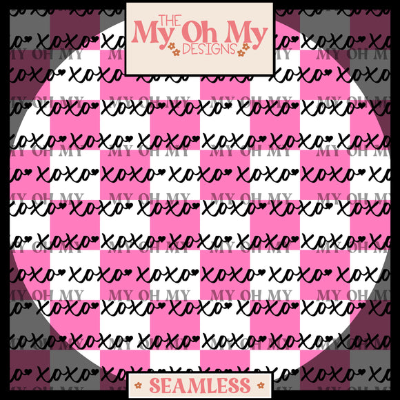 XOXO, Valentines Day, Hearts - Seamless File