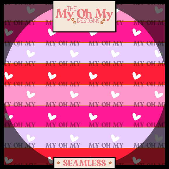 Stripes, Hearts, Valentines Day - Seamless File