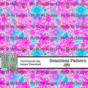 Floral, Flowers - Seamless File