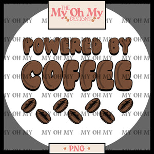 Powered by coffee - PNG File