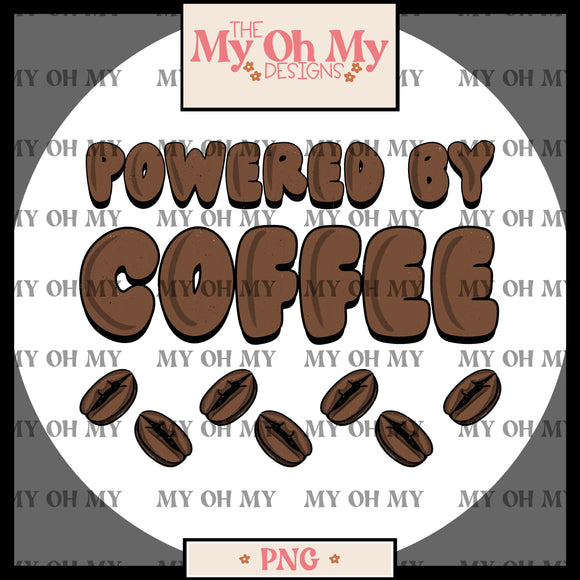 Powered by coffee - PNG File