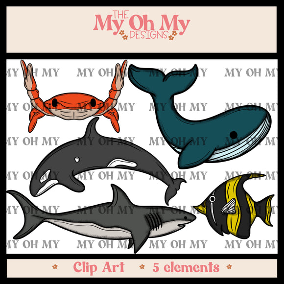 Sea Ocean Animals - Clip Art Files