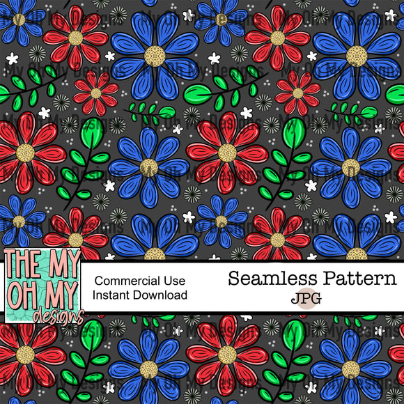 Flowers, Floral - Seamless File