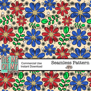 Flowers, Floral - Seamless File