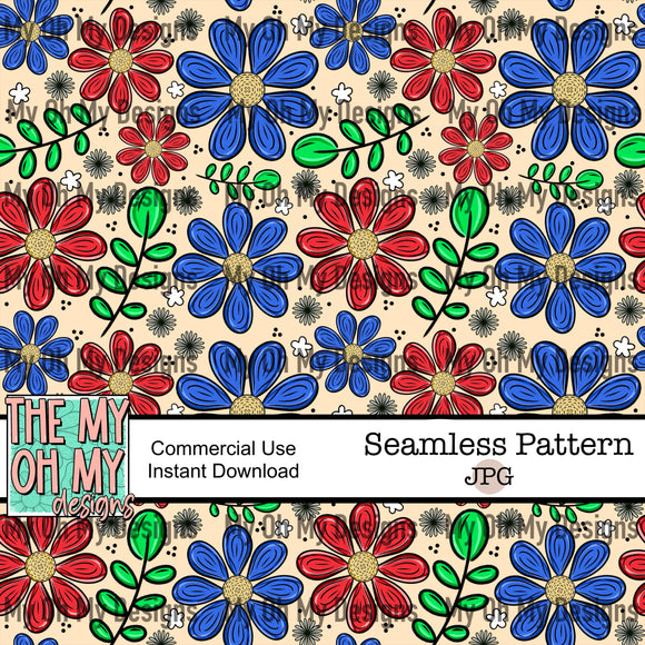 Flowers, Floral - Seamless File