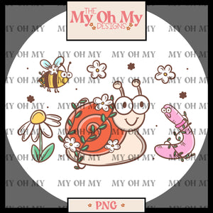 Cute bugs, insects - PNG File