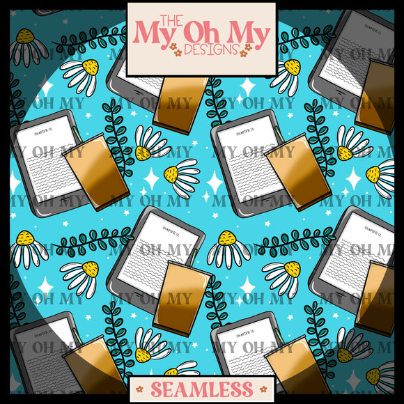 Books, coffee, reading - Seamless File