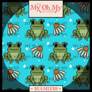 Frogs and Flowers - Seamless File