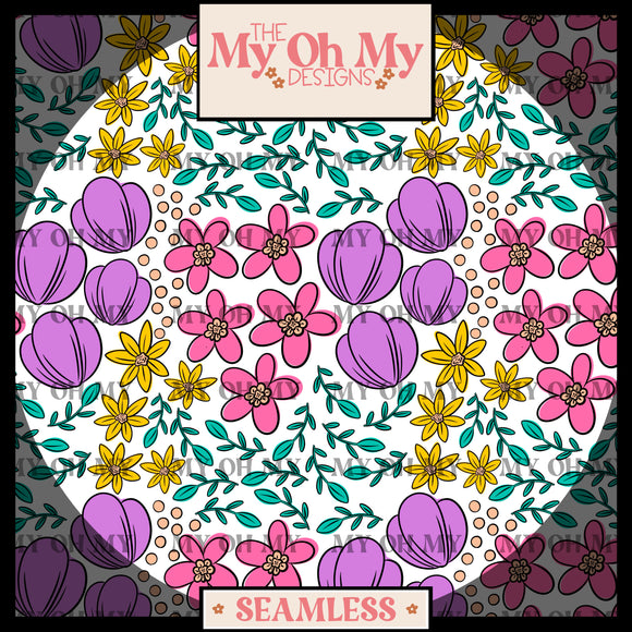 Flowers, Floral - Seamless File